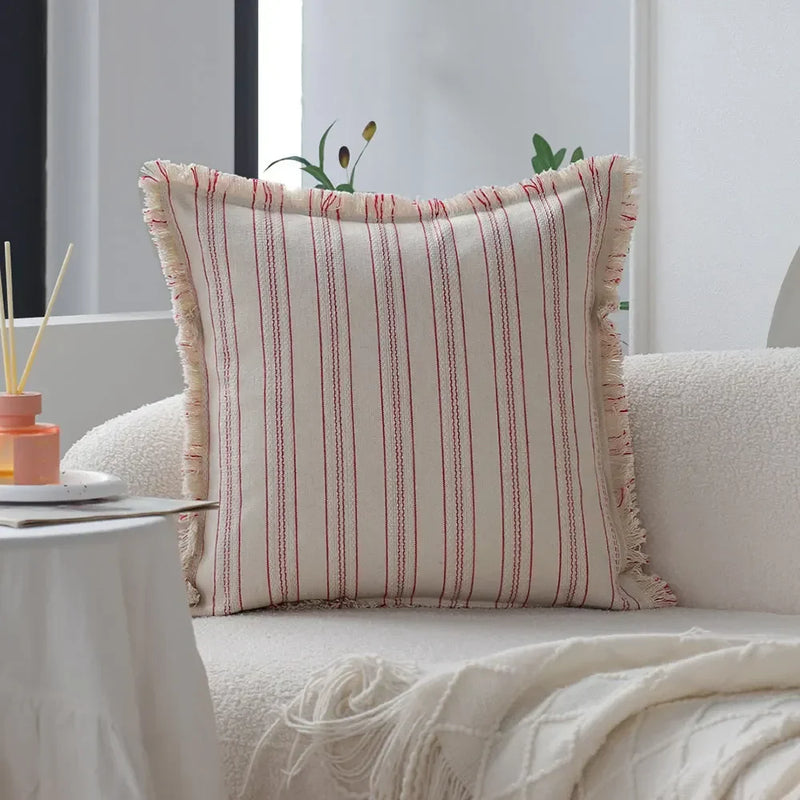 Boho Style Tassel Cushion Cover - Axyaa Retro Sofa Throw Pillowcase