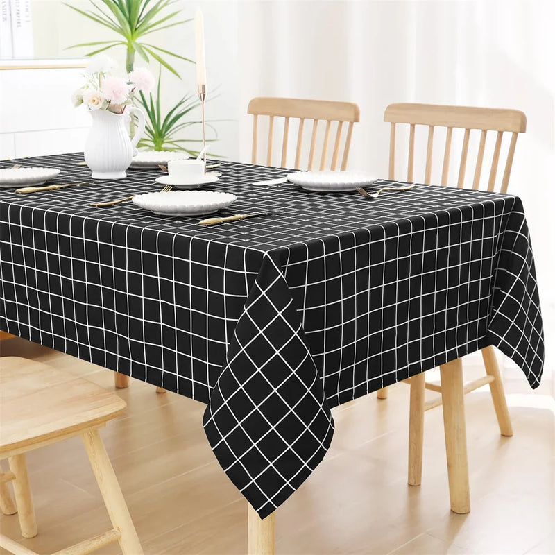 Axyaa Waterproof Tablecloth - Stain Resistant Dining Room & Outdoor Table Cover