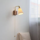 Axyaa Nordic LED Wall Lights Walnut Ash Rotatable Glass Copper Stair Fixtures