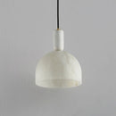Axyaa Alabaster Pendant Light: Elegant Copper Chandelier for Bedroom, Restaurant, or Bar