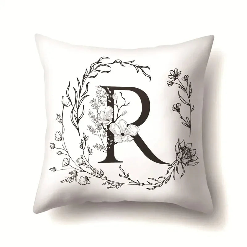 Nordic Style Letter Wreath Pillow Cover by Axyaa - Home Decor Essential