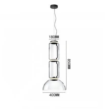 Modern Nordic Chandelier for Dining Room by Axyaa - Glass Jars Led Pendant Light