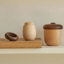 Axyaa Wooden Acorn Toothpick Barrel Hazelnut Cotton Swab Box Nordic Nut Toothpick Holder