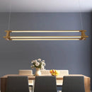 Axyaa Double Row Chandelier: Modern Long Tube Design for Office, Meeting Room, Bar