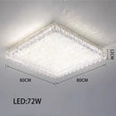 Axyaa LED Crystal Ceiling Lamp Modern Square Dimmable Dining Room Fixture