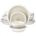 Axyaa Stoneware Tableware Set - 16/32 Piece for 4/8 - 4 Color Options