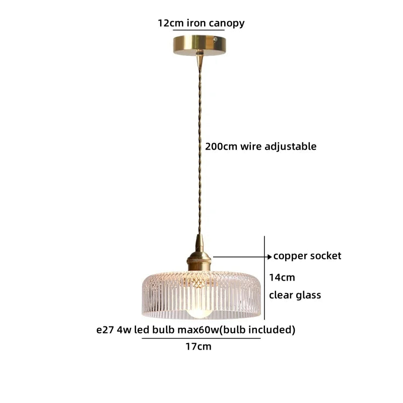 Axyaa Wood Glass LED Pendant Light Headboard Chandelier Black Walnut