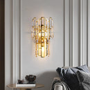 Axyaa Light Luxury Crystal Wall Lamp for Living Room, Bedroom, Study, and Hallway