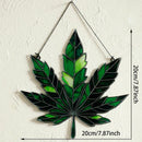 Axyaa Green Leaf Sun Catcher Bohemian Window Decoration Hanging Ornaments