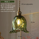 Axyaa Green Glass Pendant Light Modern Chandelier for Kitchen Island