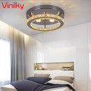Axyaa Crystal LED Chrome Ceiling Lamp Small Chandelier Stainless Steel Lighting Fixtures