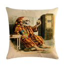 Axyaa Halloween Skull Linen Pillowcase 45*45cm
