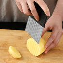 Axyaa Crinkle Cut Knife Chopper French Fry Maker - Stainless Steel Vegetable Slicer