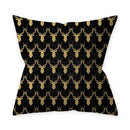 Axyaa Golden Black Pattern Decorative Cushion Cover 45*45CM for Home Sofa Car