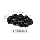 Axyaa Ceramic Egg Tray with Grid Dipping Material & Aesthetic Design