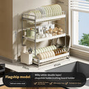 Axyaa Dish Rack Drainer Organizer with Cutlery Storage