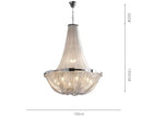 Axyaa Gold & Silver Tassel Pendant Chandelier - Luxury Lighting Fixture for Living room