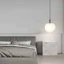 Axyaa Nordic Chrome Pendant Lights Modern Indoor LED Lighting Bar Globe