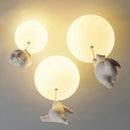 Axyaa Resin Bear Pendant Light - Kids Bedroom Hanging Lamp