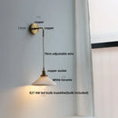 Axyaa Glass LED Wall Light Adjustable Modern Copper Bedside Lamp