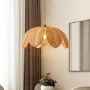 Axyaa Handmade Rattan Petal Pendant Light - Chinese Style Minimalist Lampshade
