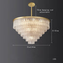 Axyaa Crystal Chandelier Ceiling Lamp for Modern Dining Room Decor