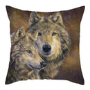 Wild Wolf Print Pillow Cases by Axyaa: Animal Cushion Cover for Home Sofa Decor