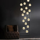 Axyaa Modern Chandelier Staircase Ceiling Light Fixture Aesthetic Indoor Lighting Fixture