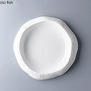 Axya Stone Pattern Ceramic Dinner Soup Salad Dessert Plates Set