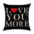 Axyaa Linen Pillowcase 45*45cm for Household Sofa Decor - Love Letter Series