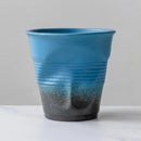 Axyaa Rough Pottery Coffee Cup, Irregular Gradient Ceramic Latte Tea Cup
