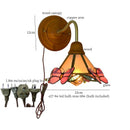 Axyaa Glass LED Wall Sconce: Colorful, Pull Chain Switch, Copper Finish