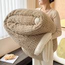 Axyaa Queen Size Wool-Like Throw Blanket for Winter Bedding