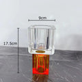 Axyaa Geometric Glass Vase with Artificial Flowers - Modern Decor & Crystal Vases