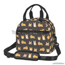 Axyaa Corgi Dogs Thermal Lunch Bag Insulated Tote with Shoulder Strap