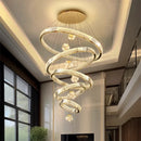Axyaa Glass Globe Chandelier: Modern LED Pendant Light for Luxury Stairs & Indoor Decor