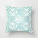 Axyaa Mint Green Geometric Print Lumbar Pillowcase