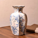 Axyaa Modern Black Gold Marbled Ceramic Vase for Wedding Decoration