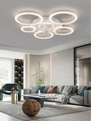Axyaa Modern Acrylic Iron Ceiling Fan Light with Dimmable Remote Control