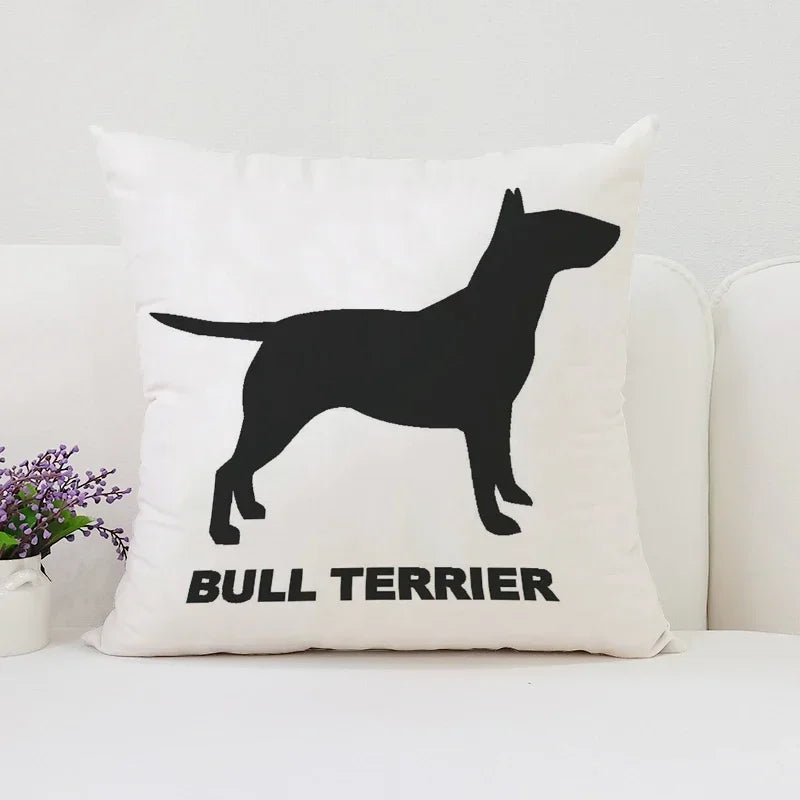 Bull Terrier Art Anime Pillow Cover 40x40 Axyaa Home Decor Throw Pillow