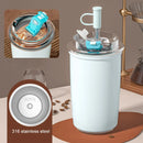 Axyaa Stainless Steel Insulated Coffee Cup with Straw & Leakproof Lid