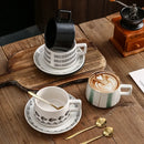 Axyaa Ceramic Coffee Cup & Saucer Set for Lattes and Afternoon Tea