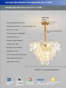 Axyaa French Flower Chandelier Bedroom Dining Room Crystal Lamp
