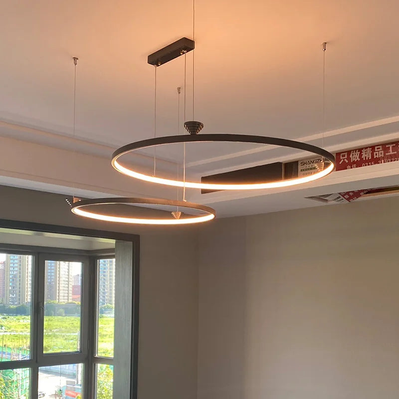 Axyaa Circular All Copper Italian Style LED Pendant Lamp