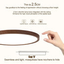 Axyaa Circular Wood Grain LED Ceiling Lamp for Home, Restaurant, and Balcony