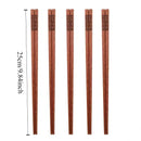 Axyaa Red Sandalwood Chopsticks Set - Engraved Chinese Wood Chopsticks