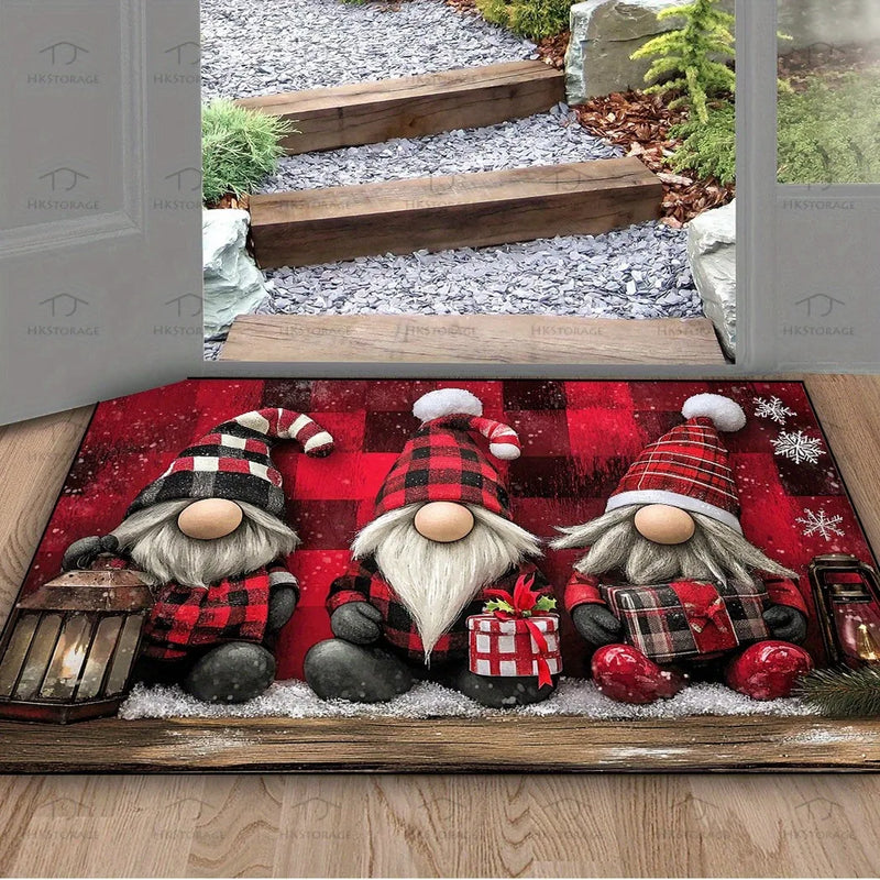 Axyaa Christmas Dwarf Door Mat Holiday Party Decoration