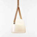 Axyaa Smoky Glass Pendant Lights with Modern LED and Leather Strap