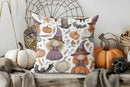 Axyaa Halloween Ghost & Floral Pillow Cover for Sofa, Bedroom, Car