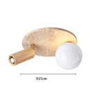 Axyaa Wooden Corridor Entrance Lighting Fixtures - Medieval Style Stone Ceiling Light